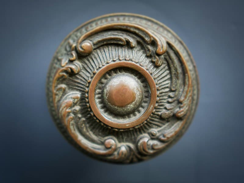 Eastlake Rosette Door Knob — Door Knob in Antique brass